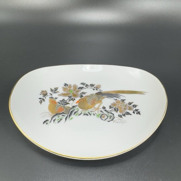 Vintage Perking East Fine Porcelain China Oval Dish Plate Pheasant Bird Pattern - Picture 11 of 13